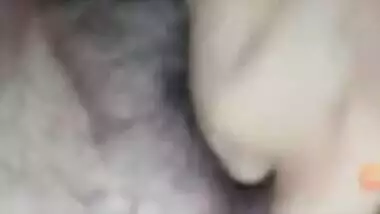 Man jerks off watching XXX video by his fascinating Indian wife