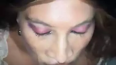 A horny man gets a desi blowjob from a transgender
