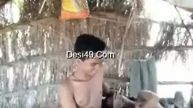 Cheating Indian wife outdoor sex with young office lover