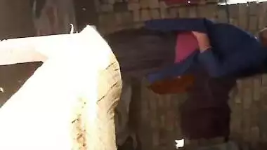 Village girl caught wearing clothes after bath