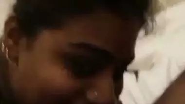 Sucking a dick before getting fucked in the Telugu sex video