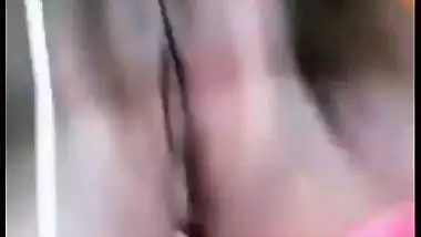Nude desi lady tempts the man during a video call sex