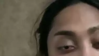 Girlfriend taking cum inside her mouth after blowjob